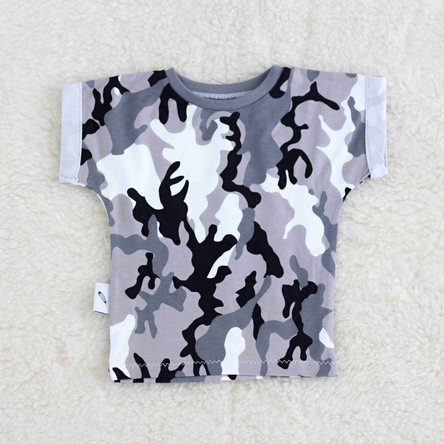 Bambusové Army triko black and white